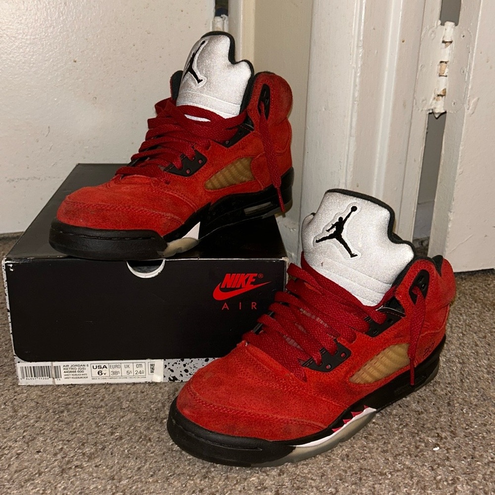 Air Jordan 5 Retro (GS) USA 6 Y Varsity Red/Black-White
